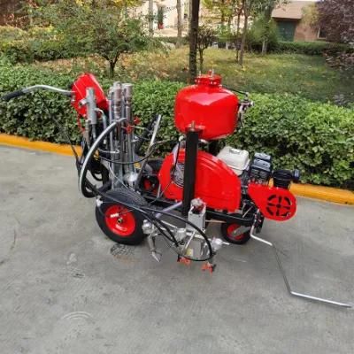 Hand-Guided Cold-Plastic Road Marking Machine with External-Mixing Application