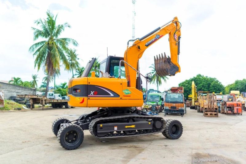 China Xiniu X9 Mini Wheel Crawler Excavator 9 Ton for Sale