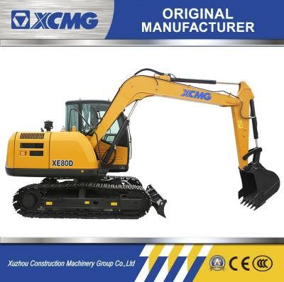 XCMG Official Xe80d 8 Ton China New Mini Crawler Excavator with Blade Price