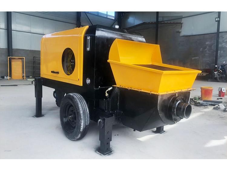 Construction Machinery Diesel Electric Portable Small Mini Stone Cement Beton Mixer Mortar Piston Mortar Grouting Machine Trailer Concrete Pump