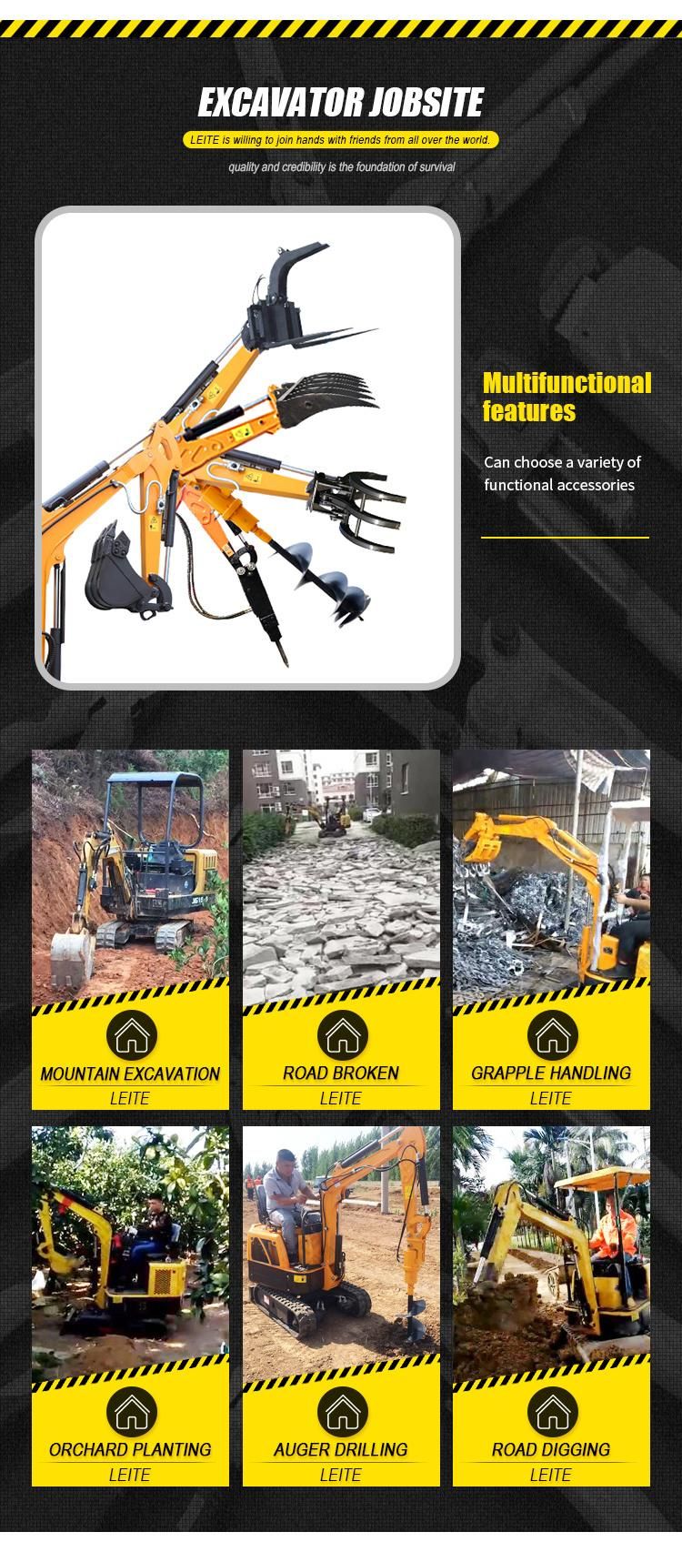 China 2 Ton Crawler Mini Excavator Price with Side Swing Function for Sale