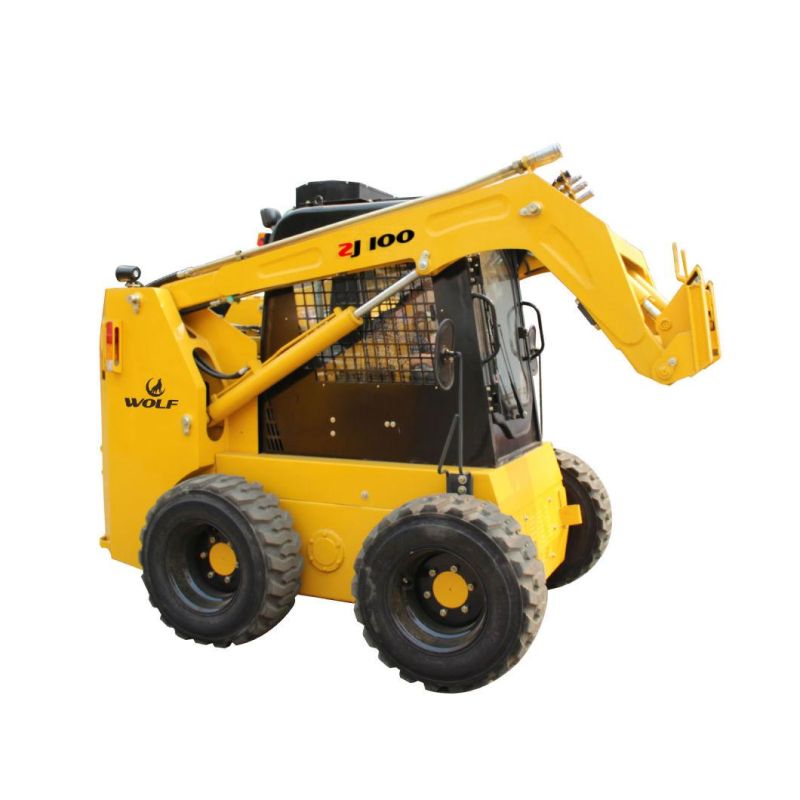 CE Approved 60HP Motor Skid Steer Loader with Standard Bucket/Quick Hitch