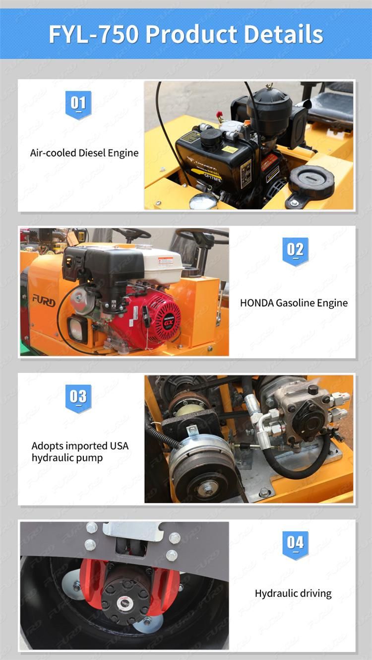 500kg Hydraulic Walk Behind Single Drum Road Roller Pedestrian Roller for Sale in Chile