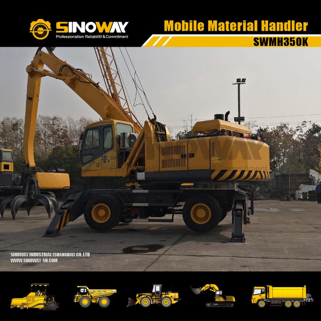 Mobile Material Handler Excavator with Grabber for Log Wood and Timber Plant