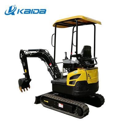 China Farm Garden 2 Ton New Mini Excavator Small Digger with Attachments Japan Engine