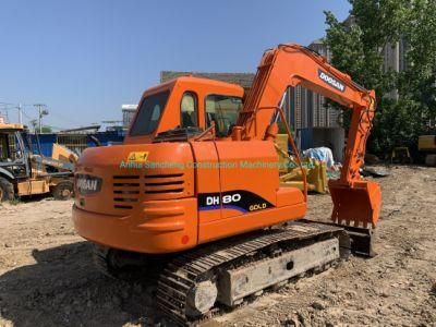 Small Scale Digger Used Doosan Dh80 Crawler Excavator