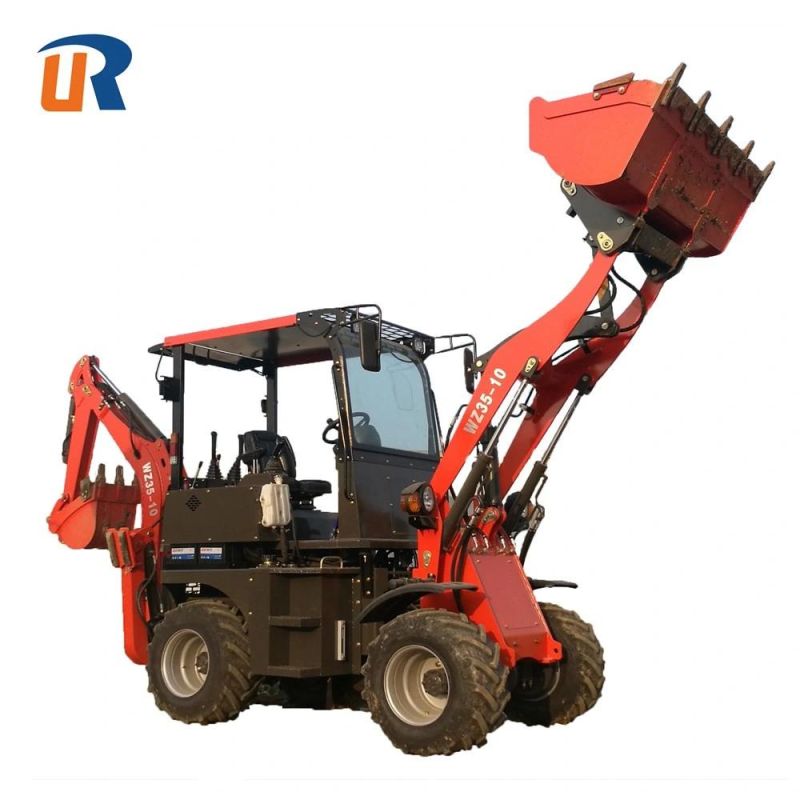 Construction Road Building Factory Supply Small Wheel Loaders Mini Backhoe Loader