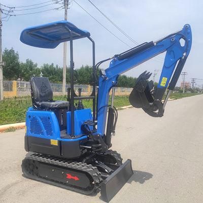 1 Ton Small Cheap Mini Digger 800kg Mini Excavator Prices Construction Equipment 1ton Mini Track Digging Machine Mini Excavator for Sale