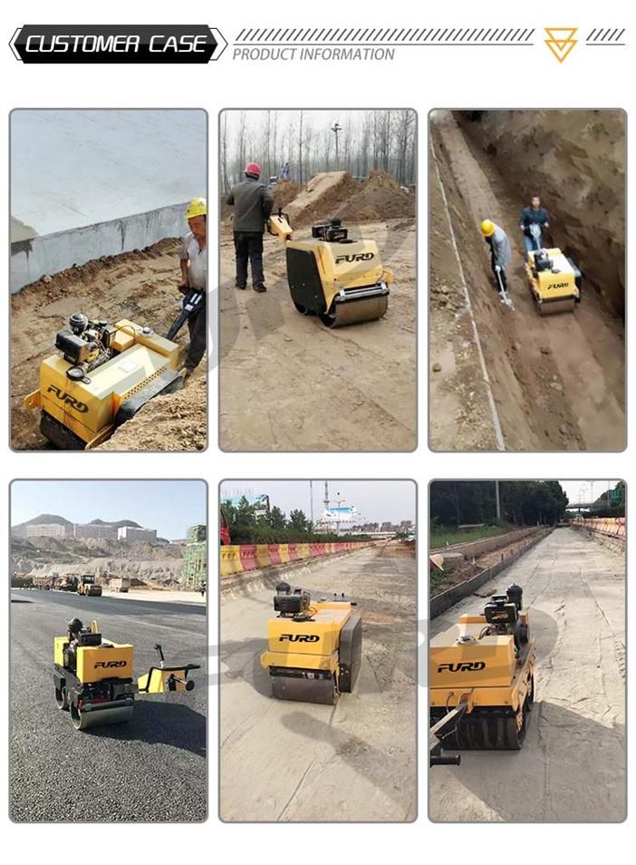 Small Walk Behind Tandem Vibratory Roller Compactor with Best Price (FYL-S600)