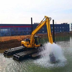 Marsh and Wetland Crawler Amphibious Swamp Buggy Excavator Dredging Excavator Floating Pontoon Undercarriage Factory Supplier