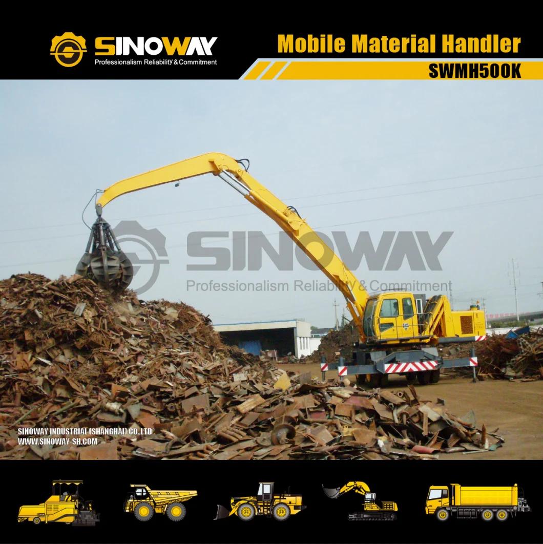 50ton Scrap Handling Machine with Orange Peel Grab and Magnet