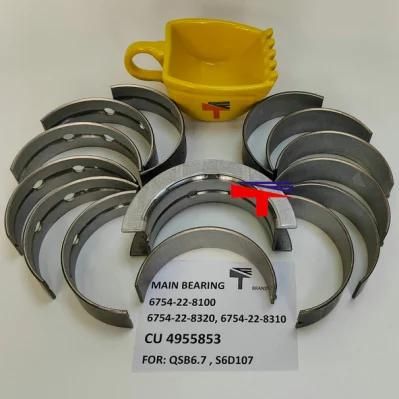 PC200-8 PC220-8 PC270-8 Main Bearing 6735-21-8100 6736-21-8110 S6d107 Metal Assy 6754-22-8110 1240114h91 6754-22-8100