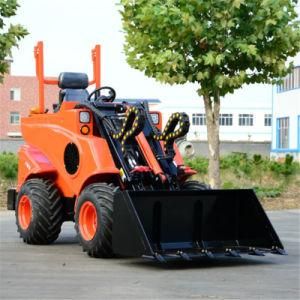 Ce Approved Articulated 800kg Mini Loader with 4 in 1 Bucket