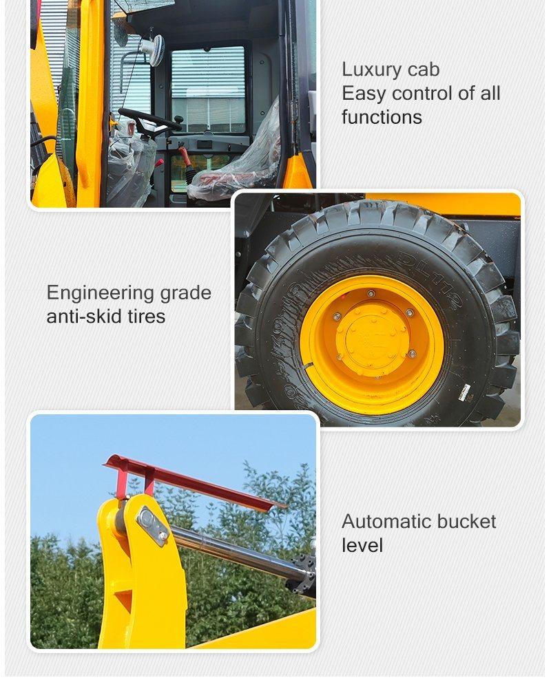 Factory Europe 1.6ton Chinese Small Compact Garden Farm Tractor Front End Mini Wheel Loader with CE Proved