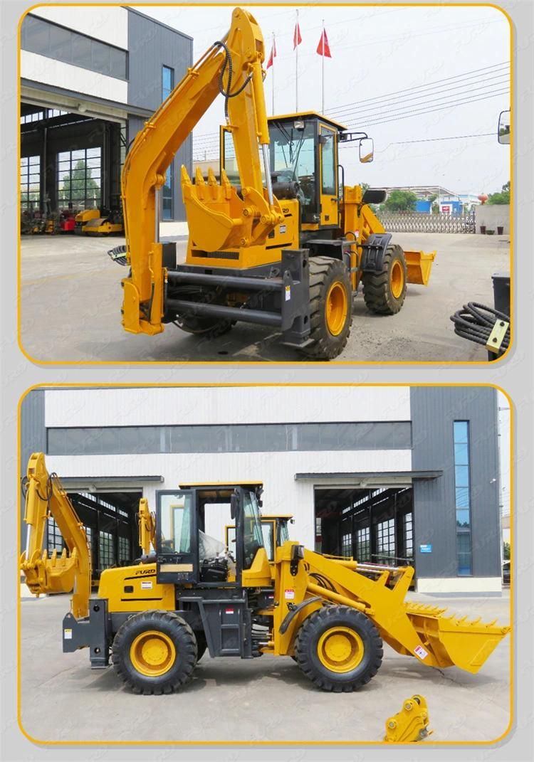 Good Condition The Cheapest Wheeled Mini Digger Excavators Backhoe Loader with Attachments Fwz10-20