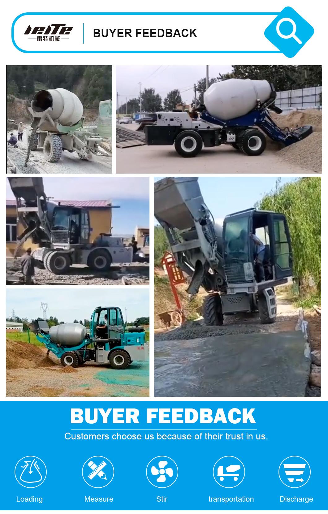 3.5 Cubic Meter Self Loading Ready Mix Truck Concrete Mixer Automatic Loading Transit Mixer Cement Mixer