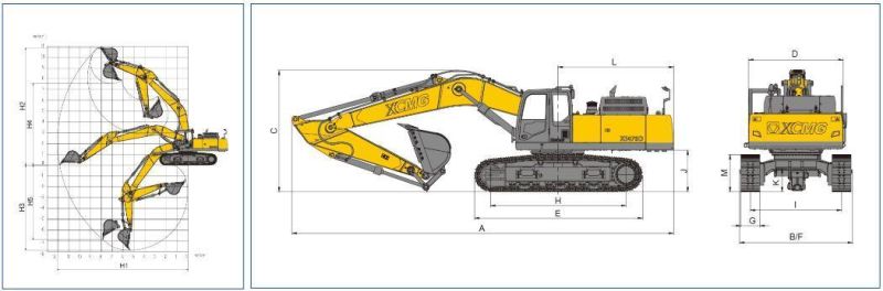 47tons Hydraulic Crawler Digger Excavator Xe470d with Cummins Engine