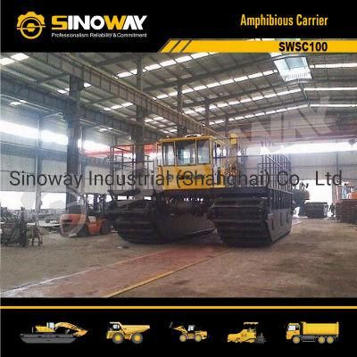 Amphibious Transporter 10 Ton Marsh Cargo Carrier with Loading Crane