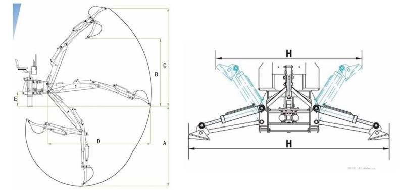 Backhoe Digger Attachment for Construction Equipment