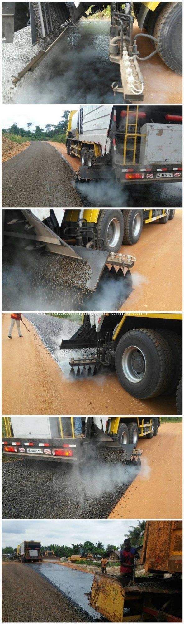 Road Construction 6X4 6X6 Spreader Truck Fiber Asphalt Chip Sealer