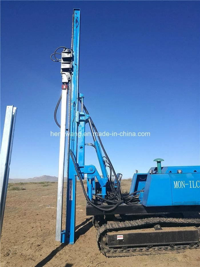 Highway Steel Guardrail Post Hydraulic Hammer Pile Driver