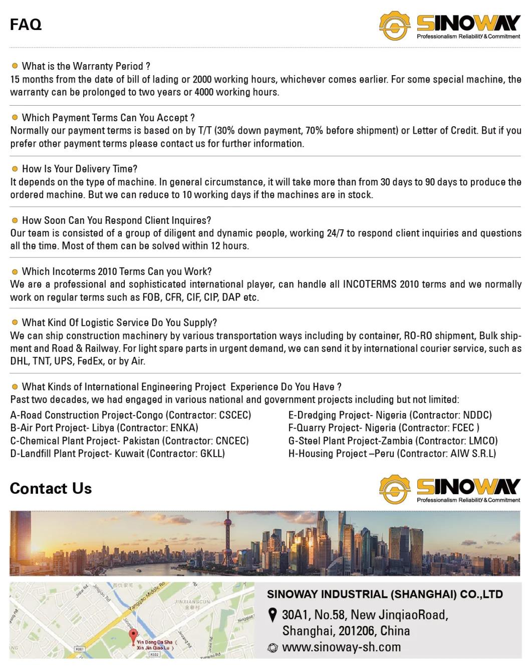 Sinoway Loader Machine Swl30g Mini Wheel Loader Machine for Sale
