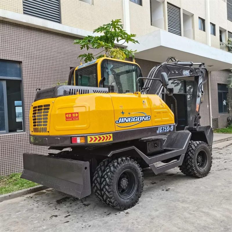 5.5 Ton Excavator Construction Digger Machine Tire Excavator