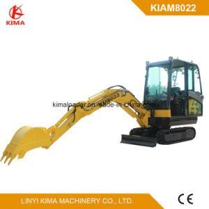 KIMA Brand Mini Excavator KM8022 with Ce Cabin Swing Boom 2.2 Ton