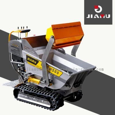 Jiamu All Hydraulic Gmch500-S with 500kg Backhoe Mini Track Loader Dumper with CE