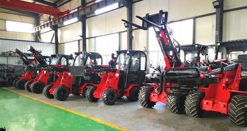 China Brand Small Front End Loader with Telescopic Arm/Boom and Backhoe Excavator Attachment