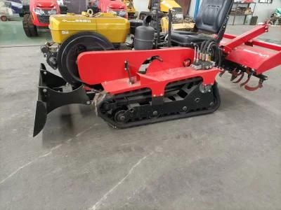 Agricultural Diesel Engine Rotary Tiller Sitting Drive Crawler Tractor 25 HP Mini Rotary Cultivator