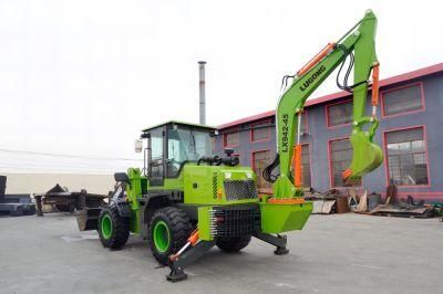 Lugong Hydraulic - Mechanical Small Mini Backhoe Loader Backhoe with ISO