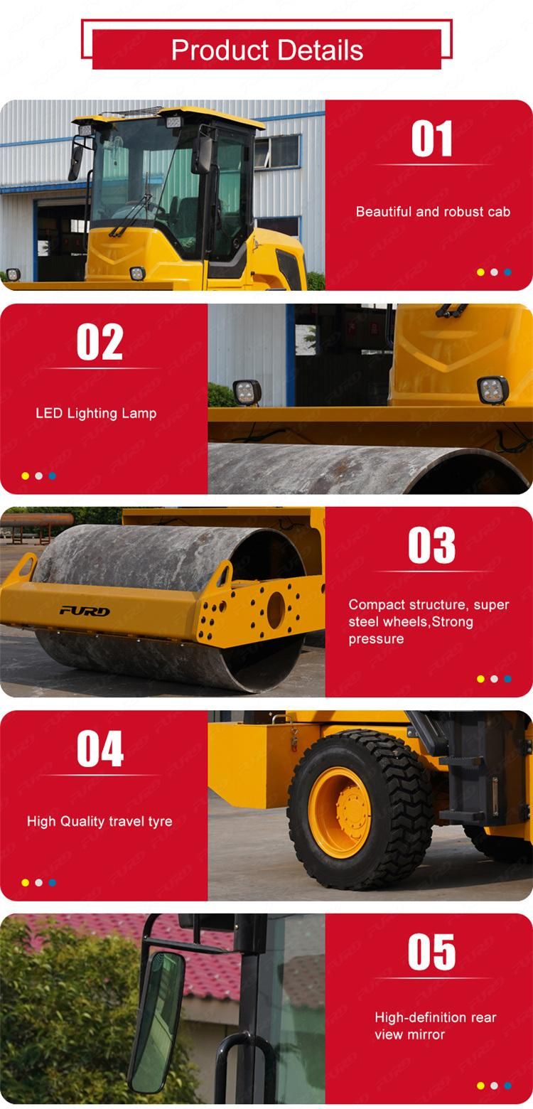 Heavy Duty Road Roller 8 Ton Vibratory Roller Compactor for Sale (FYL-D208)