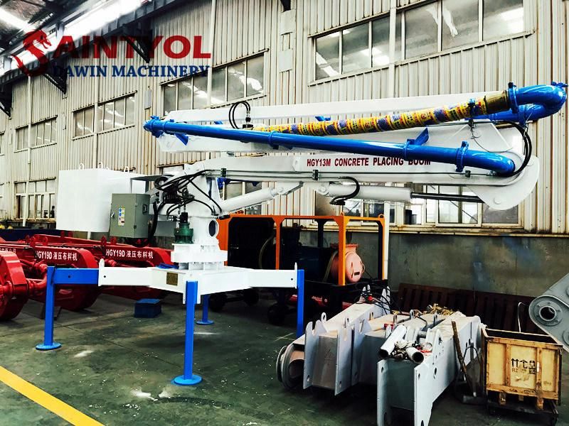 Safework 13m 15m 17m Mobile Spider Hydraulic Concrete Placing Boom Concrete Placer