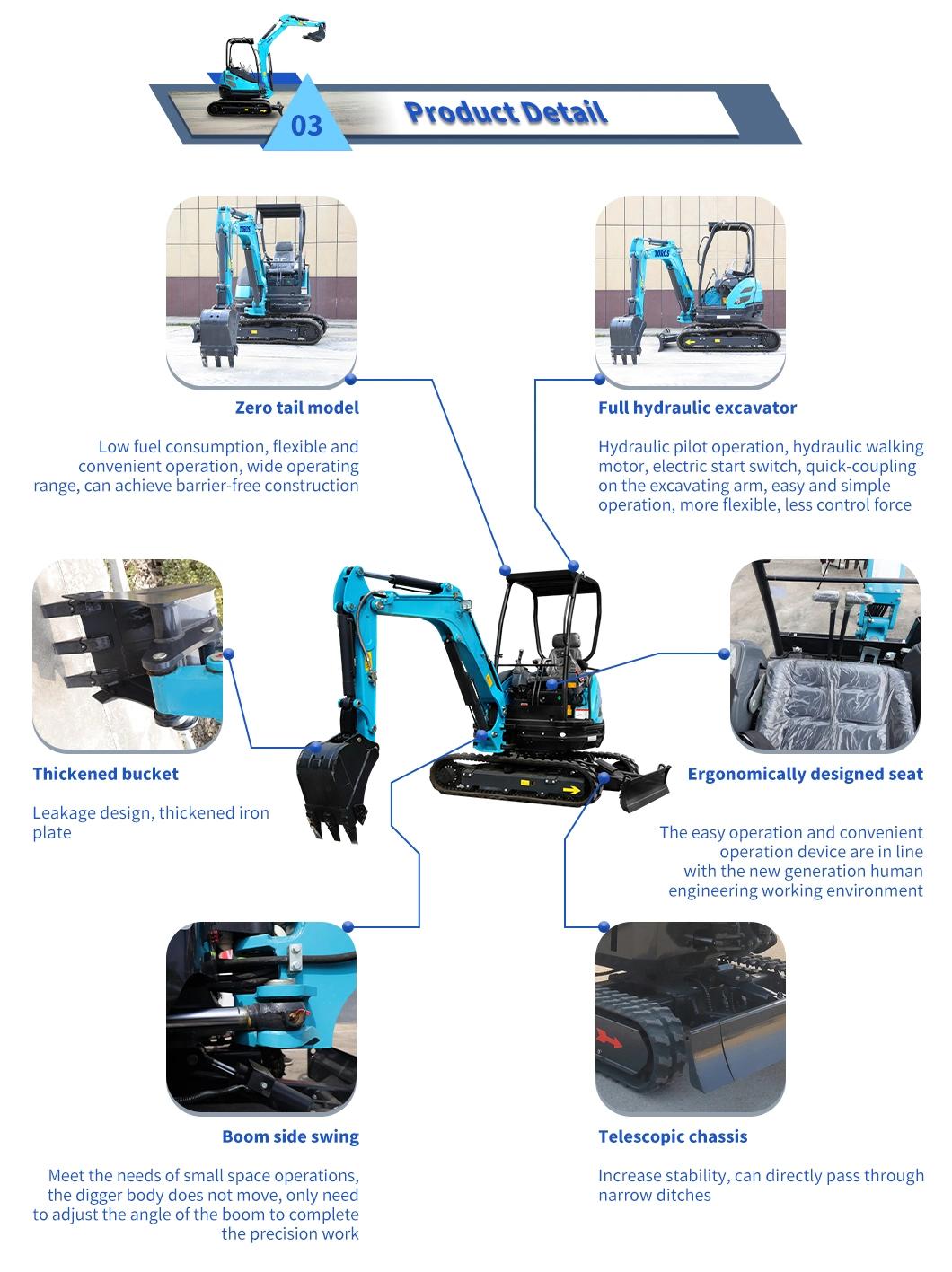 Toros Mini Excavator Te28s with Yanmar Engine for Sale, Mini Digger