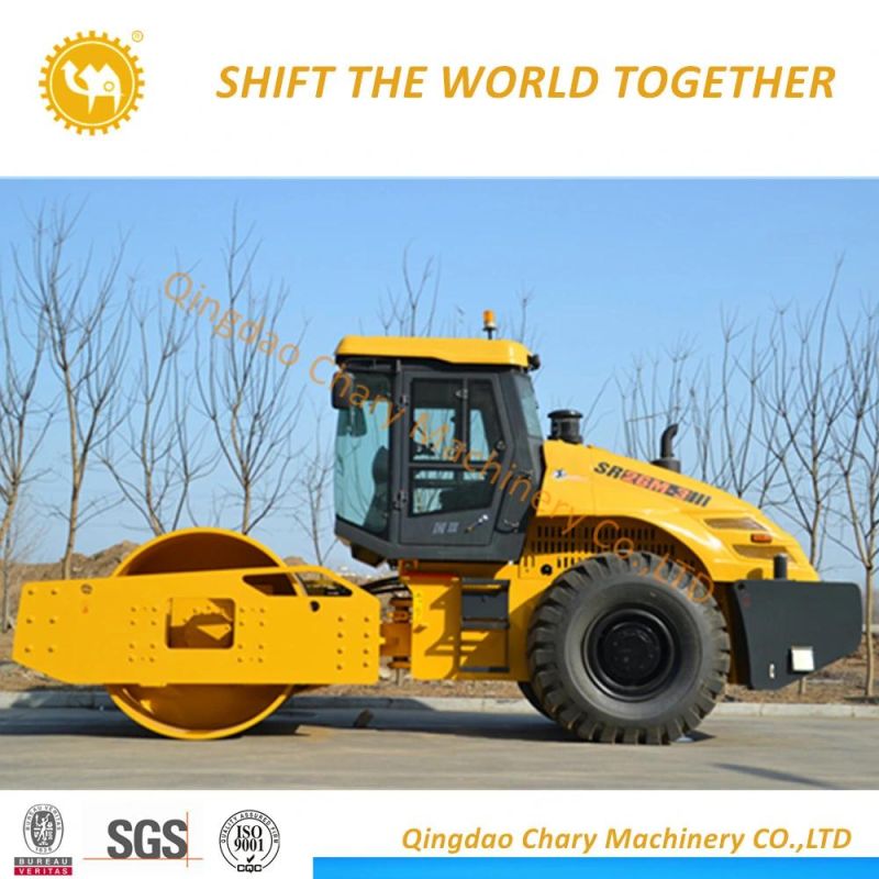 26 Ton Weight Single Drum Roller with A/C Cabin