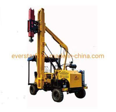 Construction Highway Guardrail Pile Driver with Hydraulic Hammer