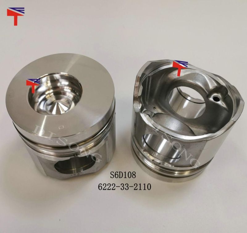 High Quality Diesel Engine Mechanical Parts Piston 6222-33-2110 for Engine Parts SAA6d108e Generator Set
