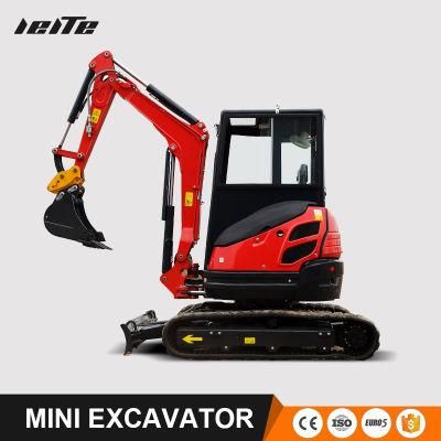 Cheap Zero Tail Hidraulic Digger Mini Excavator for Sale China Factory 2.6 Tons Without Tail Add Cab Air-Conditioning