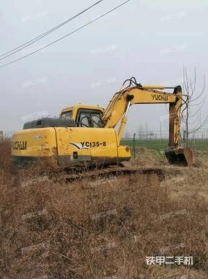 Used Mini Medium Backhoe Excavator Yuchai Yc135-8 Construction Machine Second-Hand