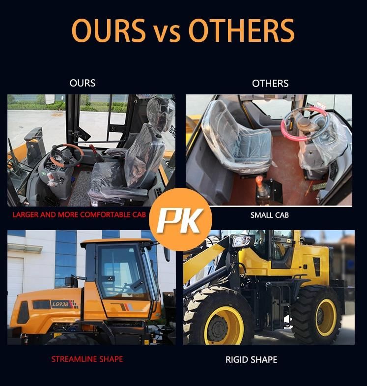 China Factory Price Lugong CE Certified Articulated Compact LG938 Farm Bucket Shovel Construction Equipment Small Wheel Loader
