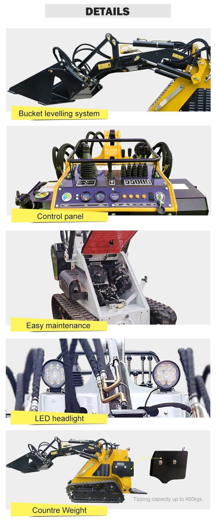 Mini Tracked Skid Steer Loader Used for Muddy Pavement with EPA Diesel Engine