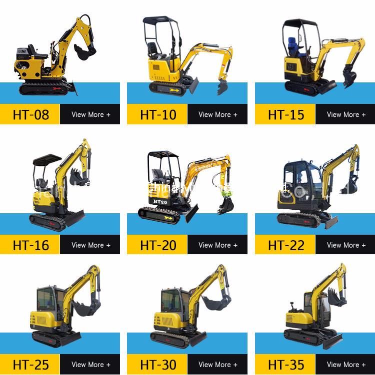 Ht10 Earthmoving Machinery 1000kg 1 Ton Hydraulic Mini Digger in Excavators