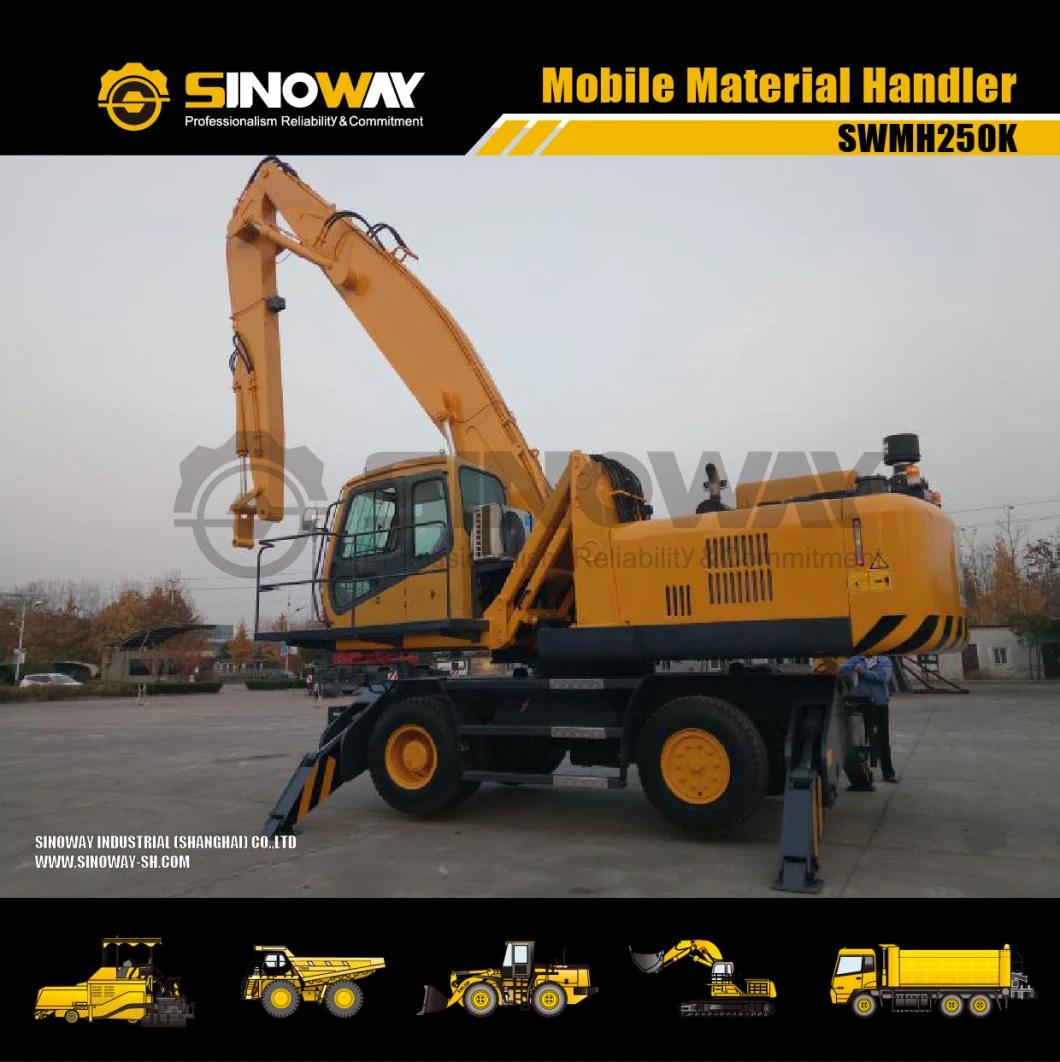 Hydraulic Grab Timber Excavator 25 Ton Wheel Grapple Excavator for Wood and Lumber Mill