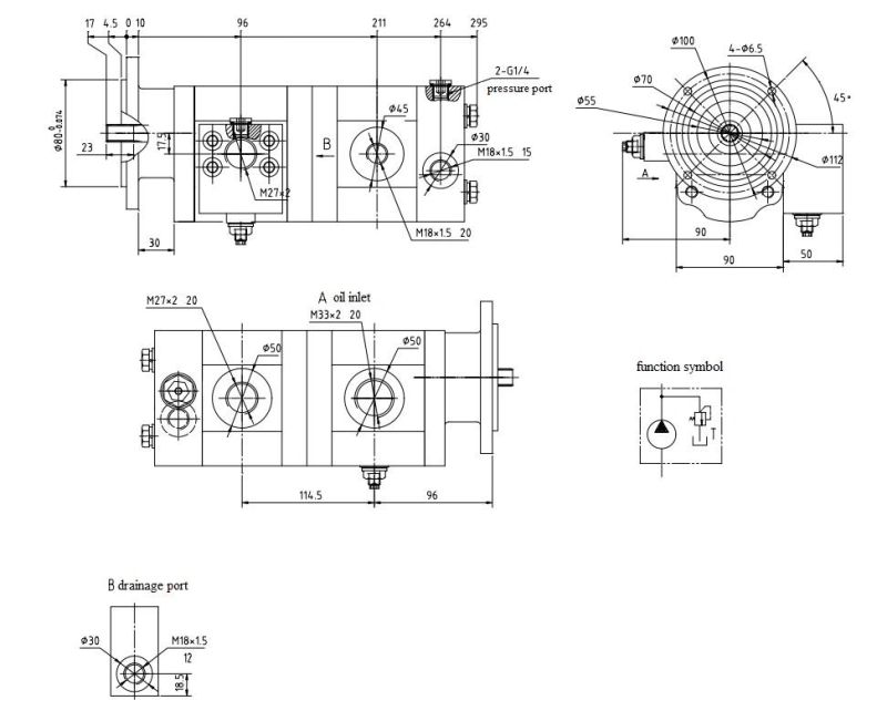 Hot Selling Double Hydraulic Gear Pump Cbtdel/Fb for Sale