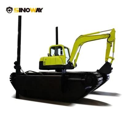 Water Excavator with Floating Pontoons and Additional Pontoon for Sale