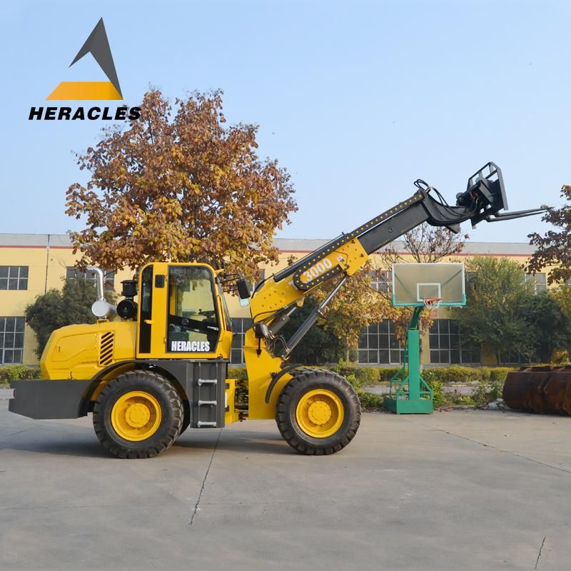 Large Telescopic Loader Tl3500 with Big Shovel for Loading Feed