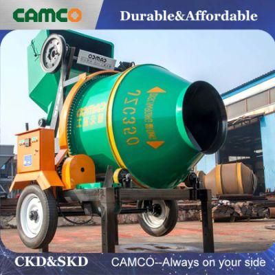 Diesel Mobile Concrete Mixer with Handle Easy Move Clean