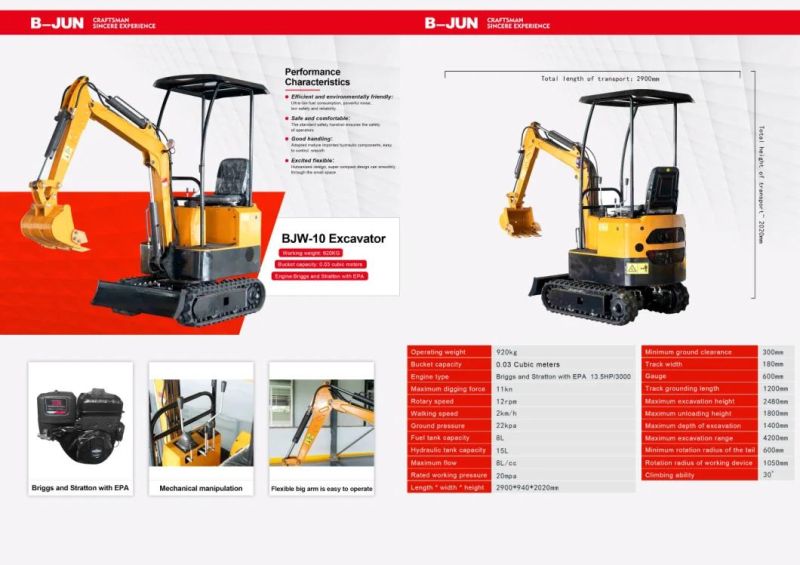 0.8 Ton Tree Planting Digging Machines Hole Digger Small Garden Excavator Mini Track Digger
