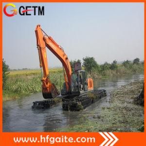Construction Machine with High Quality Extendable Q345b Steel Fabricated Swamp Excavator